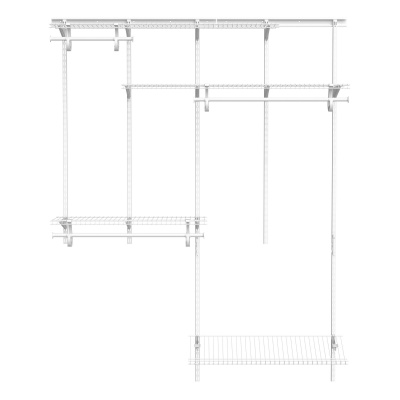 ClosetMaid 1.52m/ 5ft - 2.44m/ 8ft Adjustable ShelfTrack Organiser Kit with Shoe Rack