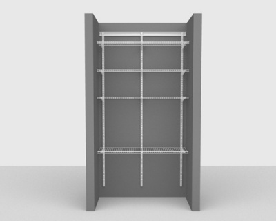 Adjustable Office Package 2 - ShelfTrack with Linen shelving up to 1,22m/ 4' wide