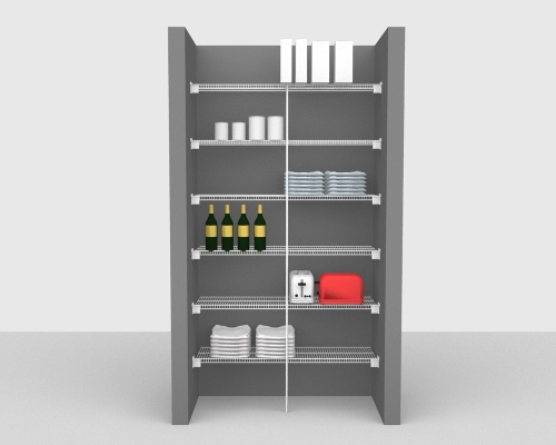 Fixed Mount Package 1 - CloseMesh shelving up to 122cm / 4' wide