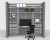 Adjustable Office Package 3 - ShelfTrack with Linen shelving up to 2,44m/ 8' wide