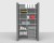 Adjustable Package 2 - ShelfTrack with CloseMesh shelving up to 122cm / 4' wide