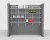 Adjustable Package 3 - ShelfTrack with CloseMesh shelving up to 244cm / 8' wide