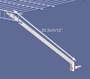 1162 - Shelf Support Bracket, 25.4cm / 10'' position (also for use with 9'' shelving)
