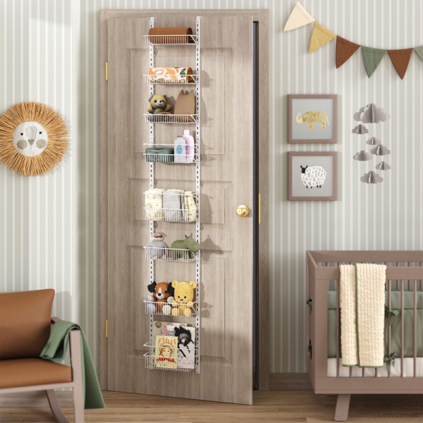 Wall Rack Adjustable 1231 - Adjustable 8 Tier Wall Rack 12inch Wide