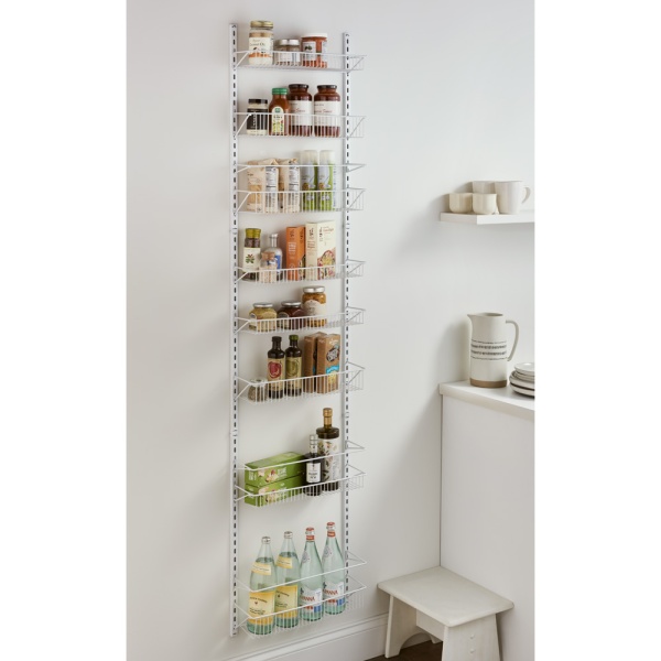 Wall Rack Adjustable 1233 - Adjustable 8 Tier Wall Rack 18inch wide