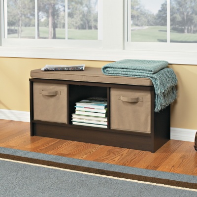 1570 - 3 Cube Espresso Storage Bench