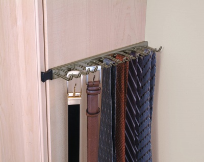 38053 - Nickel Sliding Tie & Belt Rack