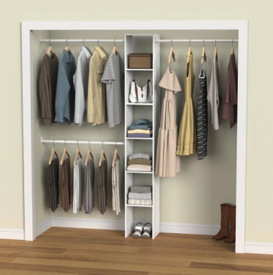 ClosetMaid 6 Shelf Tower Wardrobe Organiser With Hanging