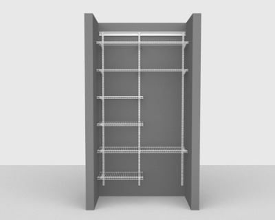 Adjustable Office Package 1 - ShelfTrack with Linen shelving up to 1,22m/ 4' wide