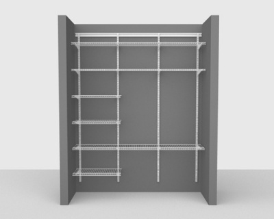 Adjustable Office Package 1 - ShelfTrack with Linen shelving up to 1,83m/ 6' wide