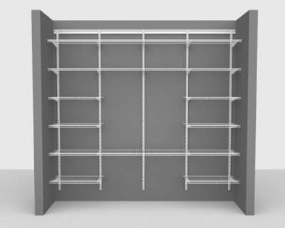 Adjustable Office Package 1 - ShelfTrack with Linen shelving up to 2,44m/ 8' wide