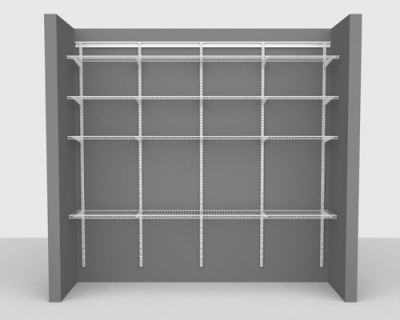 Adjustable Office Package 2 - ShelfTrack with Linen shelving up to 2,44m/ 8' wide