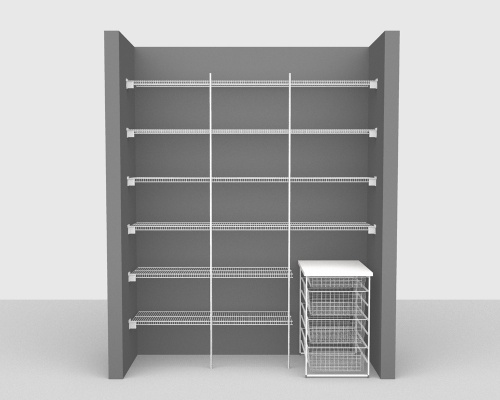Fixed Mount Package 2 - CloseMesh shelving up to 183cm / 6' wide