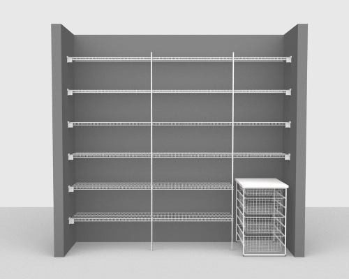 Fixed Mount Package 2 - CloseMesh shelving up to 244cm / 8' wide