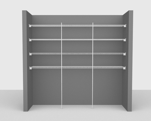 Fixed Mount Package 3 - CloseMesh shelving up to 244cm / 8' wide