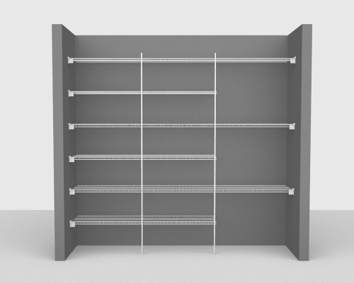 Fixed Mount Package 4 - CloseMesh shelving up to 244cm / 8' wide