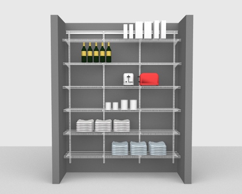Adjustable Package 1 - ShelfTrack with CloseMesh shelving up to 183cm / 6' wide