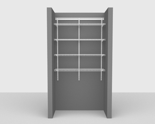 Adjustable Package 3 - ShelfTrack with CloseMesh shelving up to 122cm / 4' wide