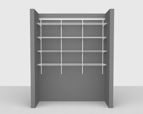 Adjustable Package 3 - ShelfTrack with CloseMesh shelving up to 183cm / 6' wide