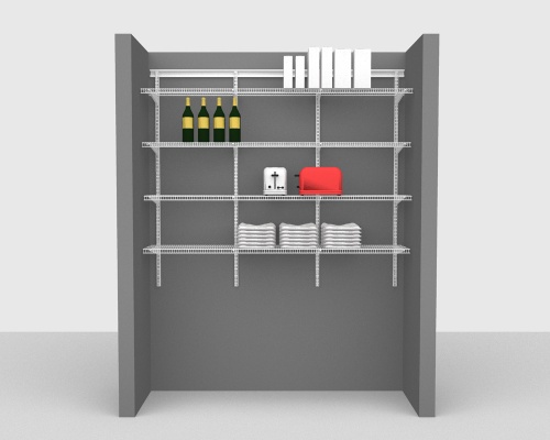 Adjustable Package 3 - ShelfTrack with CloseMesh shelving up to 183cm / 6' wide