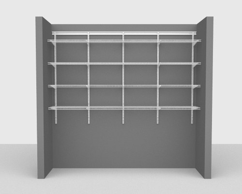 Adjustable Package 3 - ShelfTrack with CloseMesh shelving up to 244cm ...