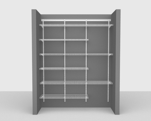 Adjustable Package 4 - ShelfTrack with CloseMesh shelving up to 183cm / 6' wide