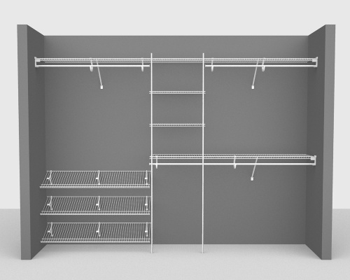 Fixed Mount Package 6 - SuperSlide shelving up to 274cm  / 9 wide