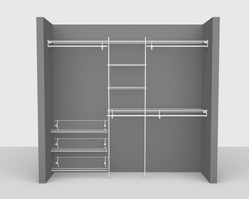Fixed Mount Package 6 - SuperSlide shelving up to 244cm / 8' wide