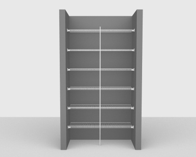 Fixed Mount Package 1 - Linen shelving up to 122cm / 4' wide