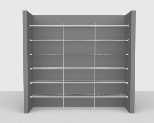 Fixed Mount Package 1 - Linen shelving up to 244cm / 8' wide