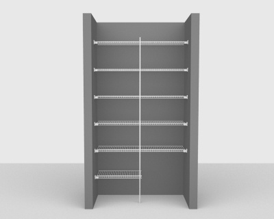 Fixed Mount Package 2 - Linen shelving up to 122cm / 4' wide
