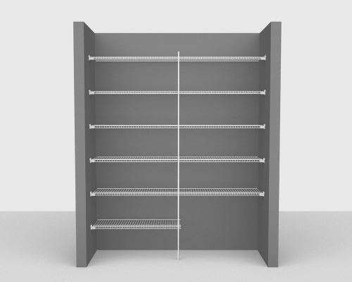 Fixed Mount Package 2 - Linen shelving up to 183cm / 6' wide