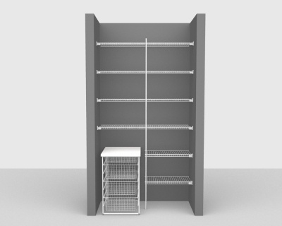 Fixed Mount Package 3 - Linen shelving up to 122cm / 4' wide