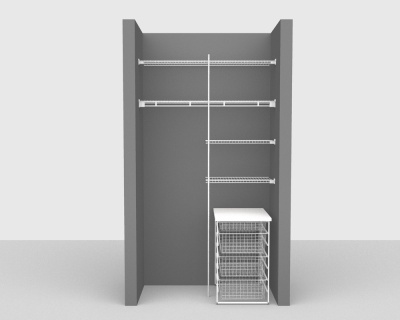 Fixed Mount Package 5 - Linen shelving up to 122cm / 4' wide