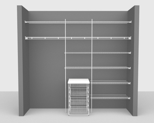 Fixed Mount Package 5 - Linen shelving up to 244cm / 8' wide