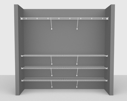 Fixed Mount Package 6 - Linen shelving up to 244cm / 8' wide