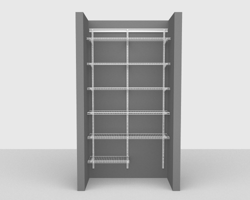 Adjustable Package 2 - ShelfTrack with Linen shelving up to 122cm / 4' wide