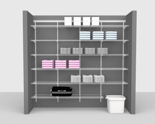 Adjustable Package 2 - ShelfTrack with Linen shelving up to 244cm / 8' wide
