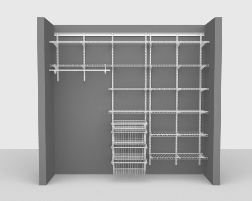 Adjustable Package 5 - ShelfTrack with Linen shelving up to 244cm / 8' wide
