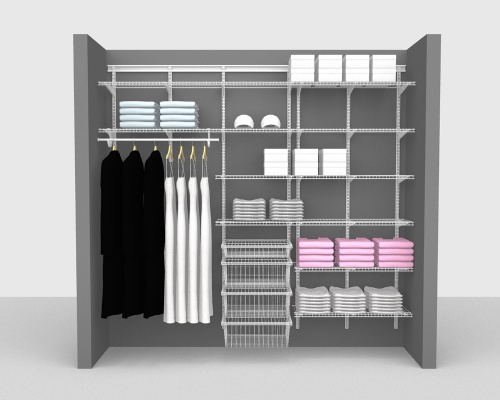 Adjustable Package 5 - ShelfTrack with Linen shelving up to 244cm / 8' wide