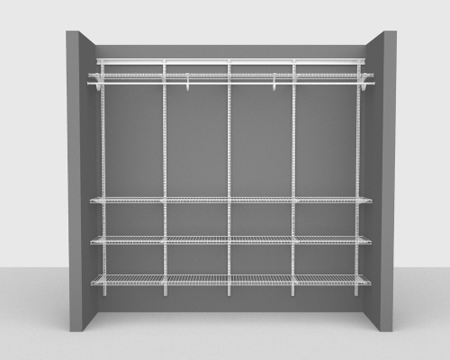 Adjustable Package 6 - ShelfTrack with Linen shelving up to 244cm / 8' wide