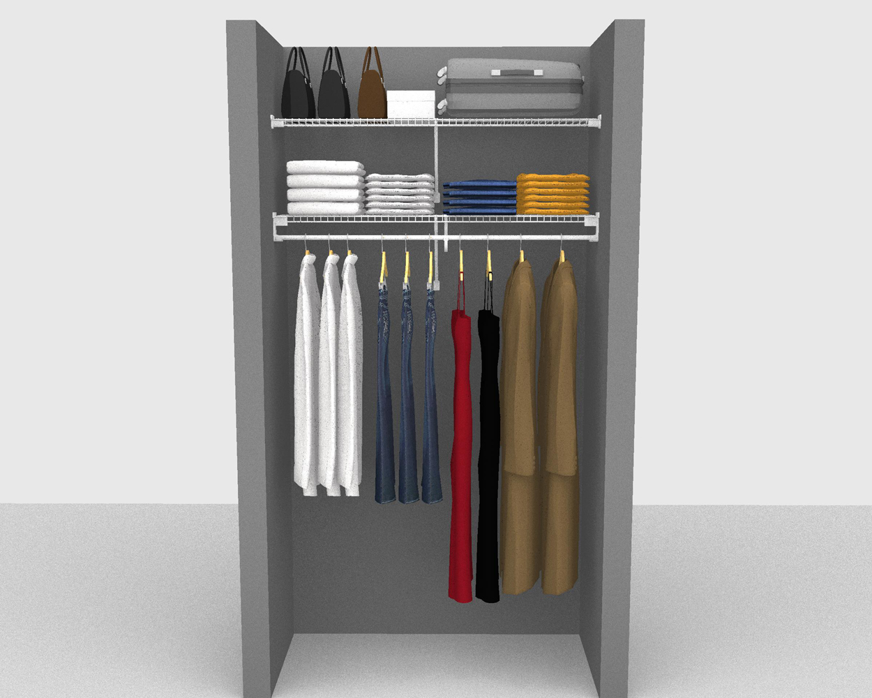 4ft Package 1 Long Hang and Shelves