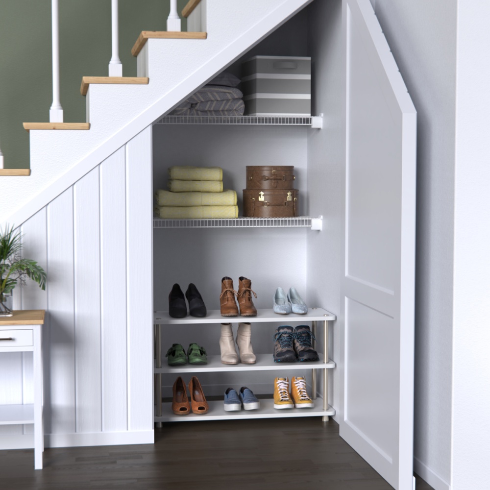 ClosetMaid 3 Tier Shoe Rack - White