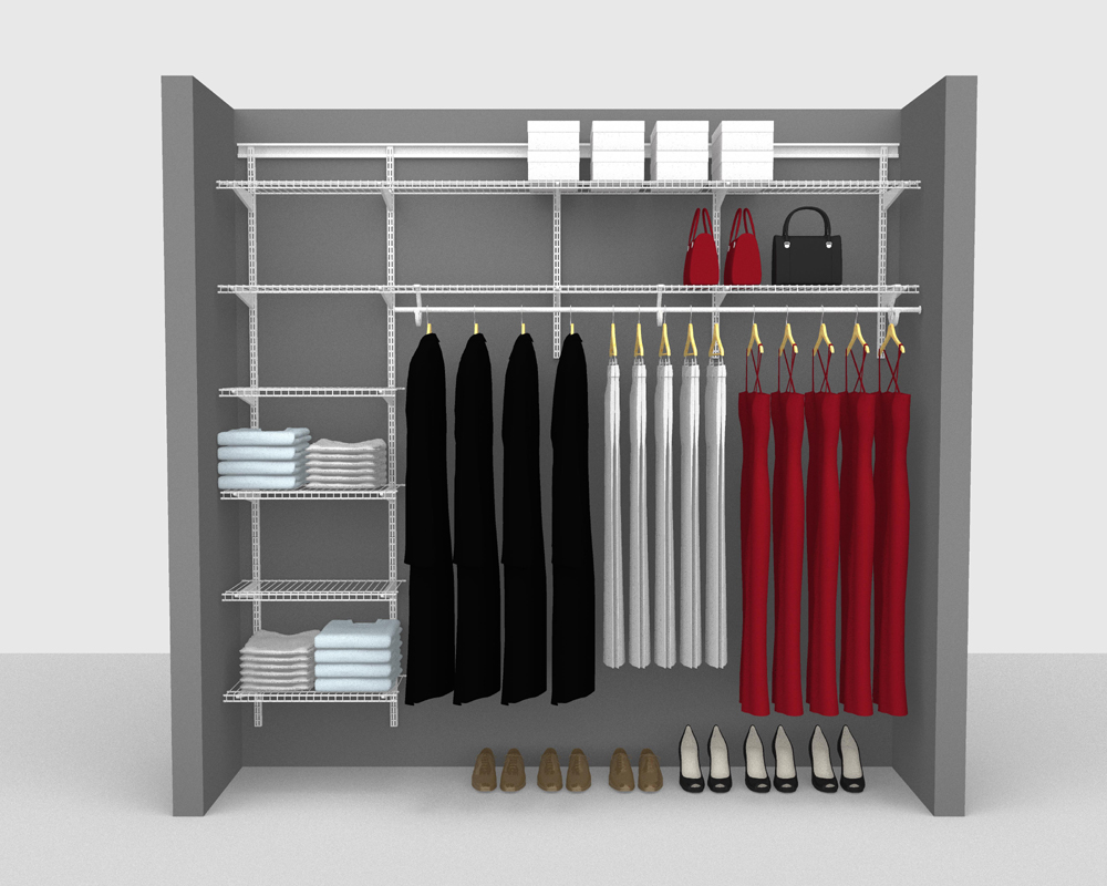 ShelfTrack Package 3 SuperSlide shelving up to 244cm / 8' wide