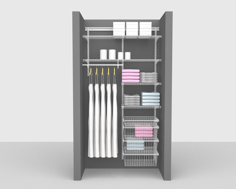 Bath Robe Storage Bathroom Storage Package 2 - Up to 1.2m/ 4ft Wide