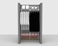 Adjustable Cloakroom Package 1 - ShelfTrack with SuperSlide shelving up to 1,22m/ 4' wide