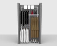 Adjustable Cloakroom Package 3 - ShelfTrack with SuperSlide shelving up to 1,22m/ 4' wide