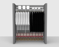 Adjustable Cloakroom Package 1 - ShelfTrack with SuperSlide shelving up to 1,83m/ 6' wide