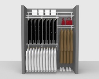 Adjustable Cloakroom Package 3 - ShelfTrack with SuperSlide shelving up to 1,83m/ 6' wide