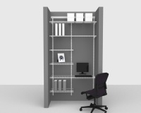 Adjustable Office Package 1 - ShelfTrack with Linen shelving up to 1,22m/ 4' wide